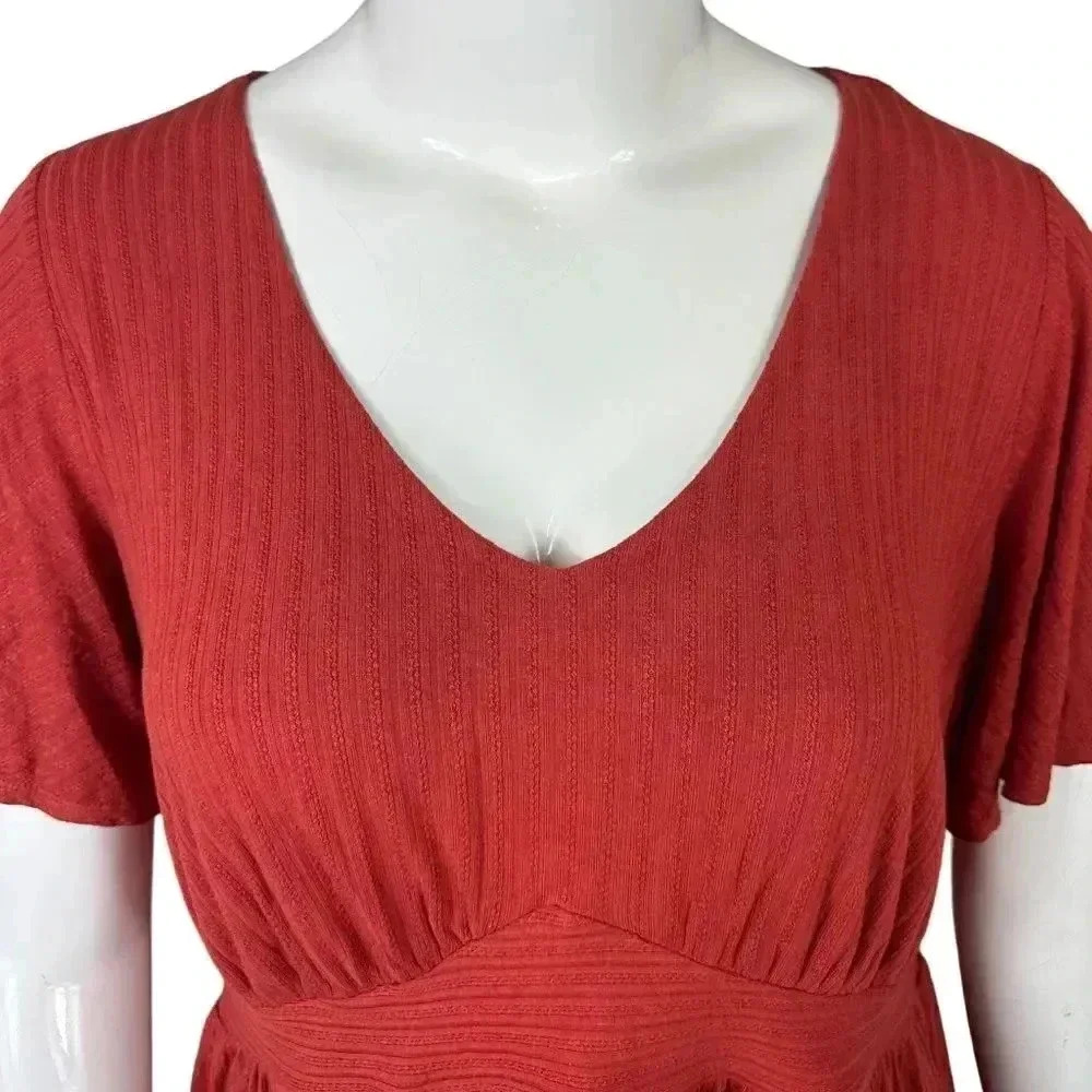 Torrid pointelle ribbed babydoll v neck top with size 1-1X/14-16 - Picture 2 of 10